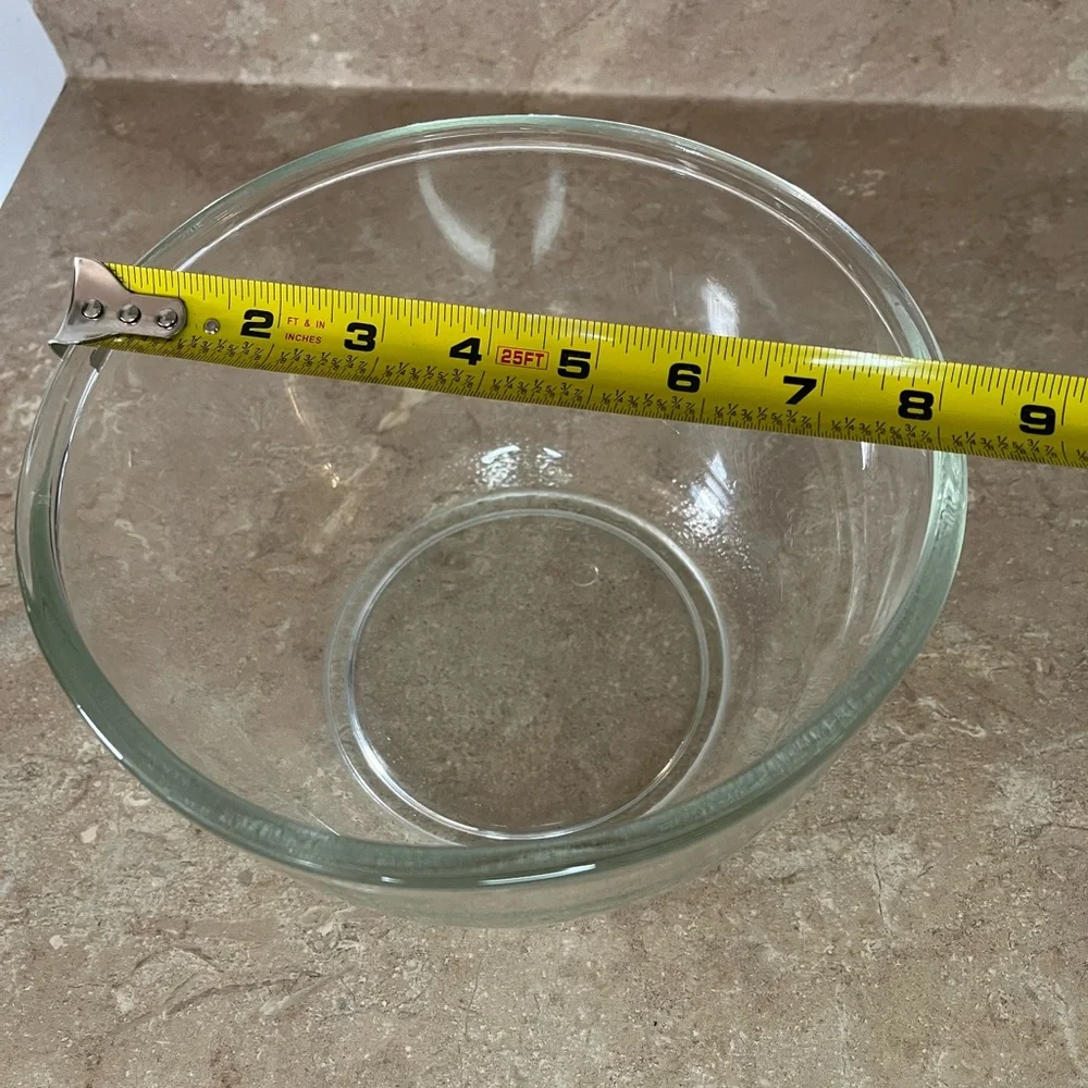Vintage Clear Glass Mixing Bowl - Simple Kitchen Essential